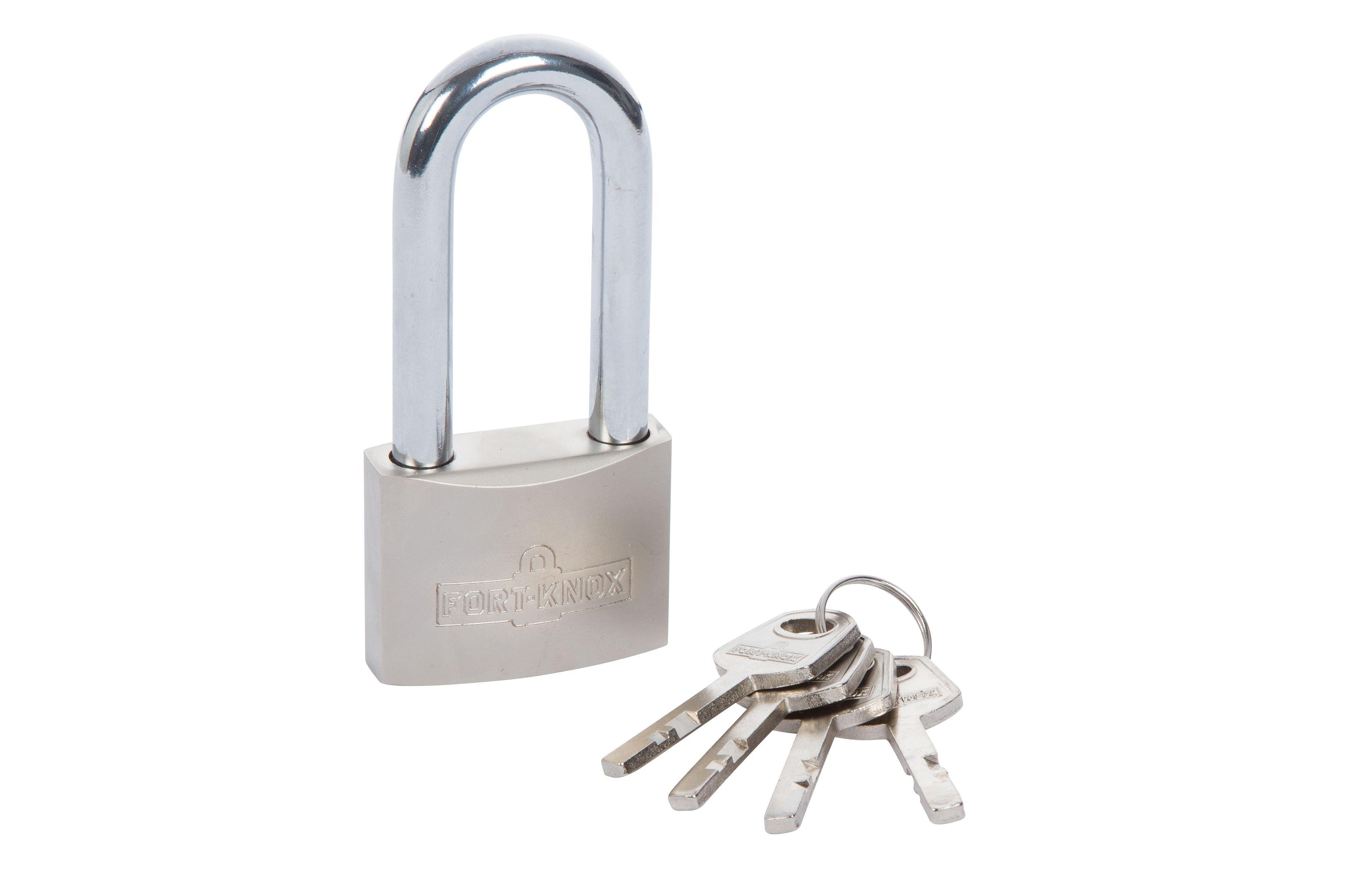 Blue Spot Tools 50mm Long Shackle Satin Finish Padlock