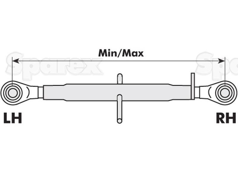 Top Link Standard Duty (Cat.0/0) Ball and Ball, Min. Length: 280mm.