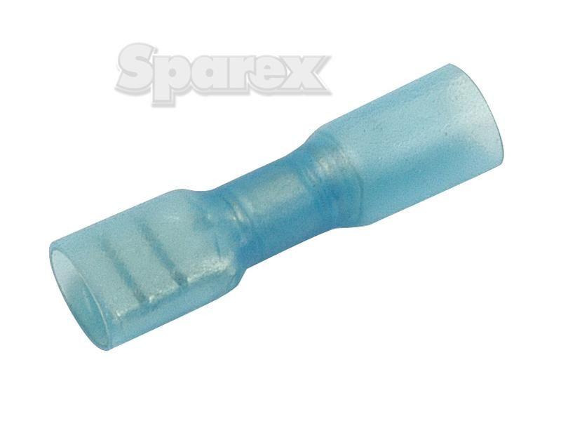 Heat Shrink Insulated Female Spade Terminal - Blue ( - )