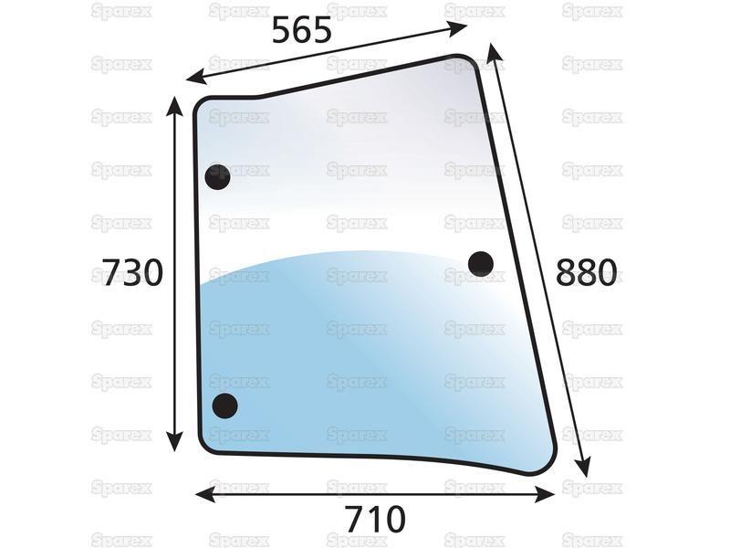 Rear Corner Glass RH. for Claas ARION 640