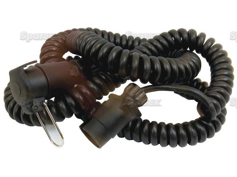 Spiral Extension Cable 7M, 7 / 7 Pin, Male / Female