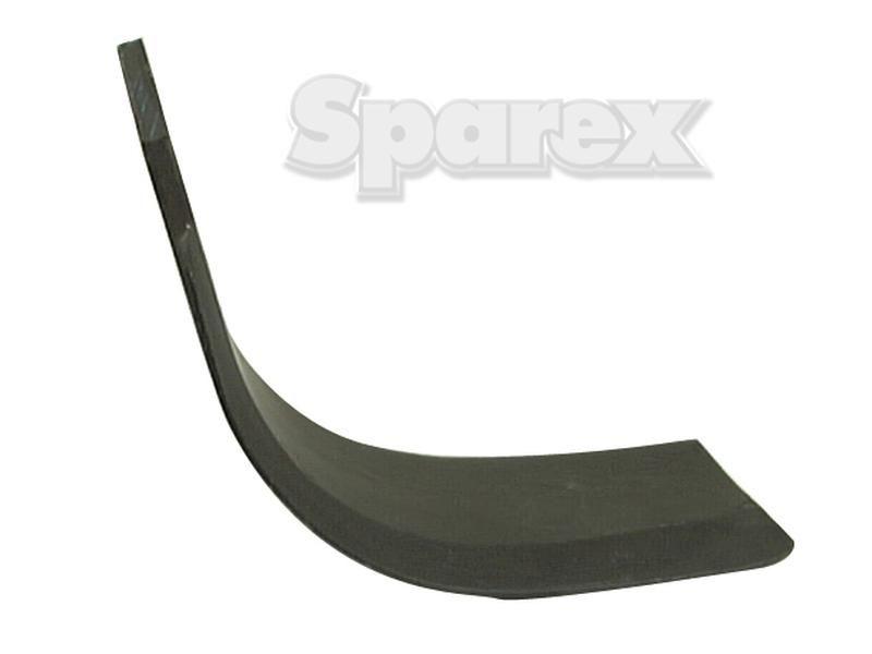 Rotavator Blade Curved RH 80x8mm Height: 195mm. Hole centres: 57mm. Hole Ø: 14.5mm. Replacement for Celli for Celli G