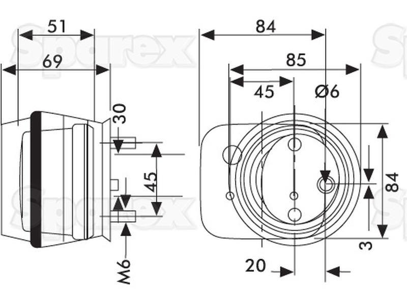Halogen Rear Combination Light 12/24V, RH & LH HELLA LTD (2SD001685231)