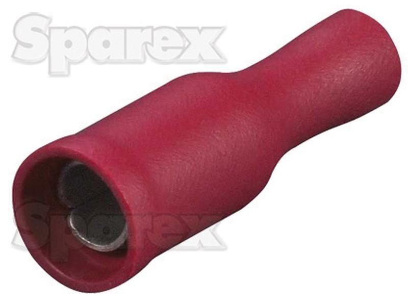 Pre Insulated Bullet Terminal, Double Grip - Female, 4.0mm, Red (0.5 - 1.5mm)