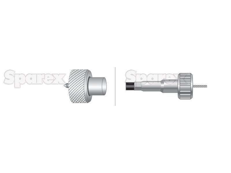Drive Cable - Length: 1016mm, Outer cable length: 985mm. for Ford New Holland 335 (Industrial)