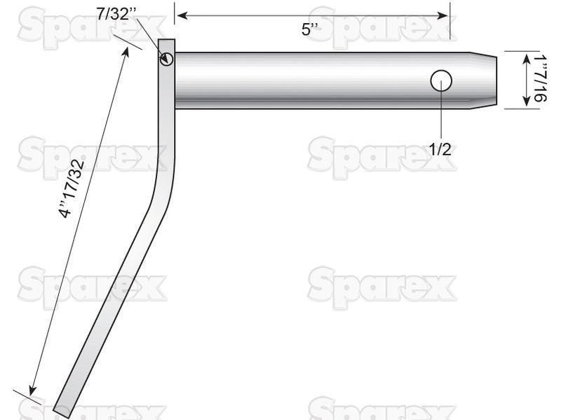 Lower link pin - Double shear 36x127mm Cat.3