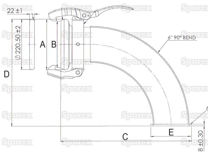 90° Bend - 6'' (159mm) (Finished)