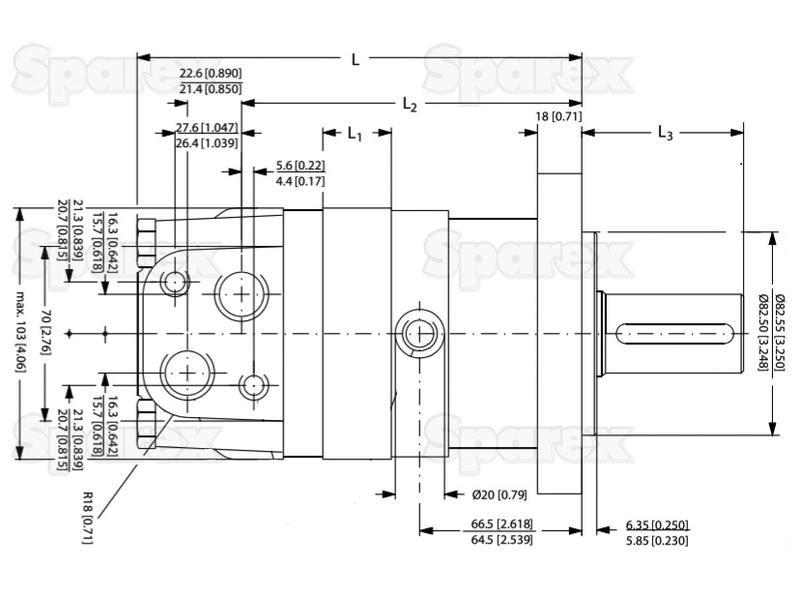 Orbital Hydraulic Motor Danfoss (OMS100)