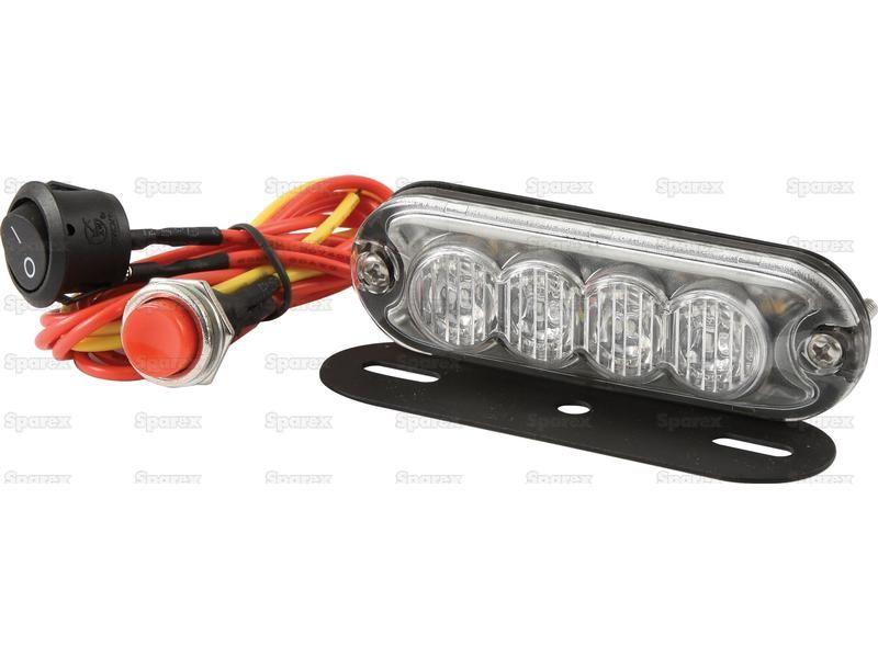 LED Slimline Hazard Light, Interference: Class 3, Function: Single Flash, Double Flash, 12-24V
