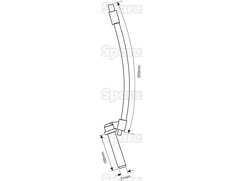 Drawbar pin locking 31x150x350mm