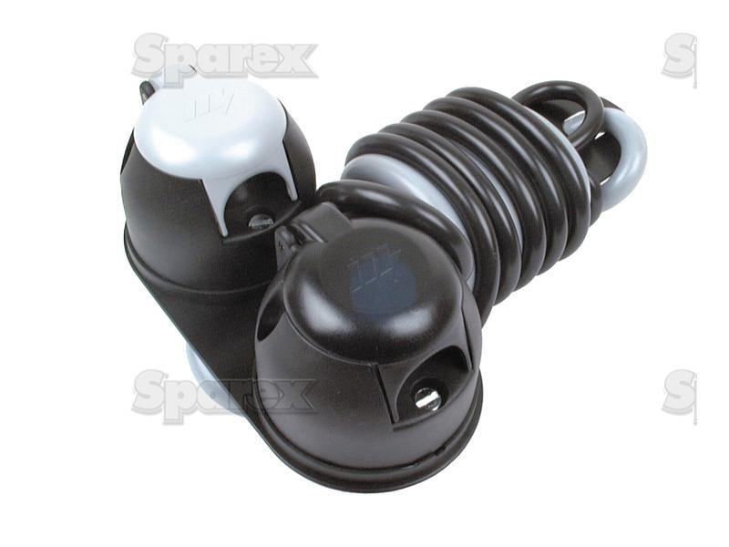 Prewired Double 7 Pin Trailer Socket Female Caravan/ Trailer Socket & Plate 12v