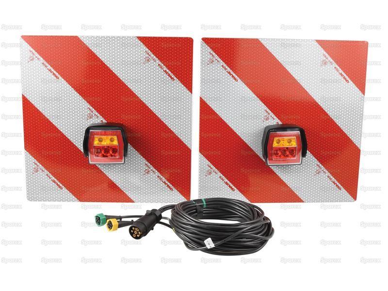 LED Warning Panel with Light 12-36V, RH & LH