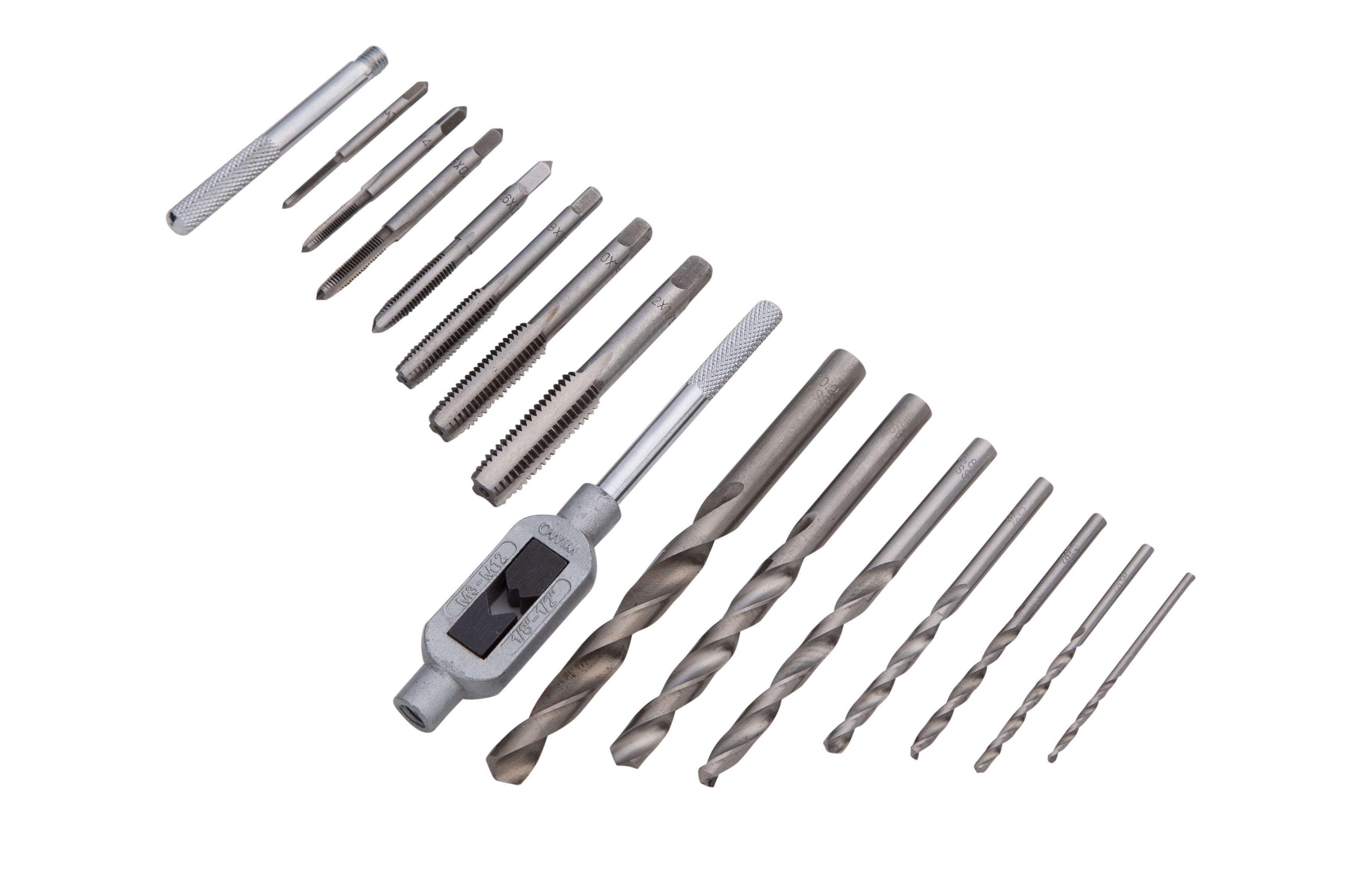 Blue Spot Tools 15 PCE Drill and Tap Set in Tin (M3-M12)