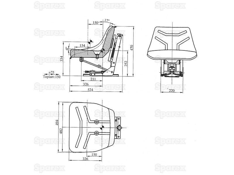 Sparex Seat Assembly