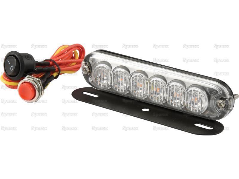 LED Slimline Hazard Light, Interference: Class 3, Function: Single Flash, Double Flash, 12-24V