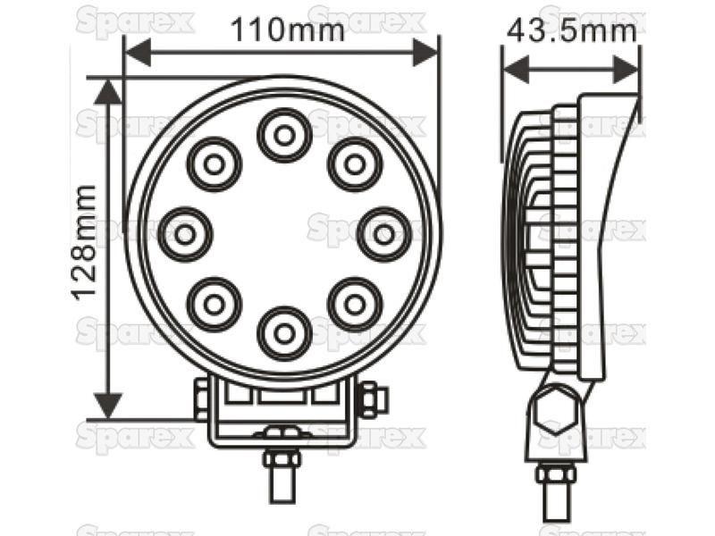 LED Work Light, Interference: Class 1, 1840 Lumens, 10-30V ()