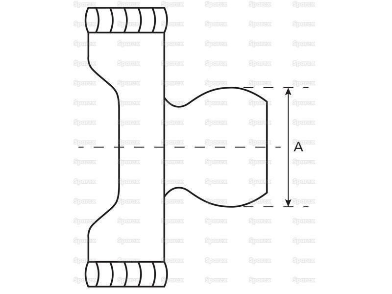 PTO Wide Angle Tube Yoke (U/J Size: 27 x 75 & 24 x 91mm) Profile: Lemon, Size: 39.5 x 4.5mm, Ref: 1bGA. La Magdalena, Walterscheid