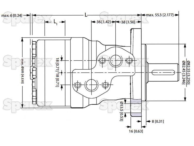 Orbital Hydraulic Motor Danfoss (1510713, OMR125, OMR1251510713)