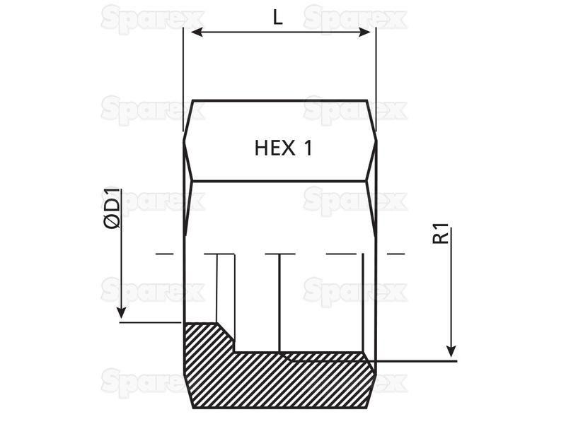 Dicsa Metric Nut M22 x 1.5 (15L)