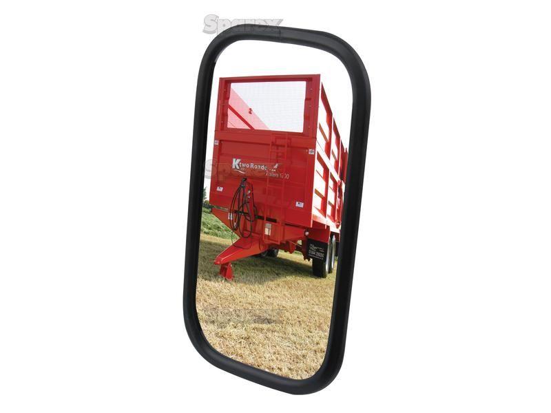 Mirror Head Flat Rectangular| Height: 240mm Width: 130mm  Arm Ø: 12 - 15mm