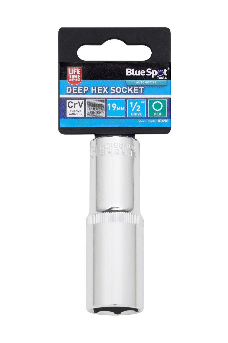 Blue Spot Tools Individual 19mm 1/2" Deep Hex Socket