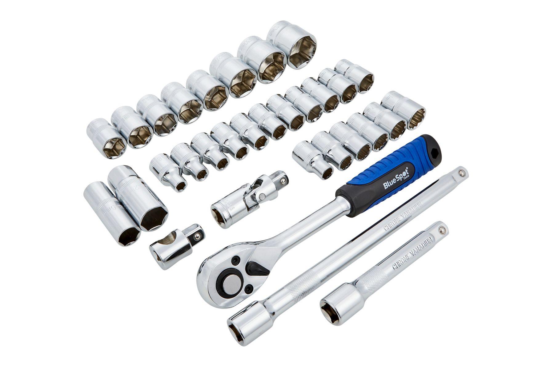 Blue Spot Tools 32 PCE 1/2" Hex & 12 Point Socket Set (8-32mm) (10-19mm)