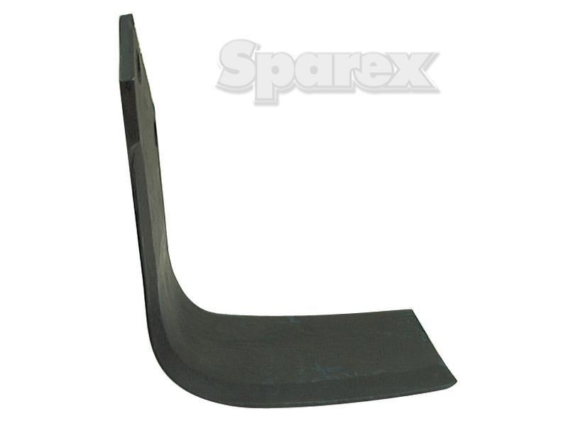 Rotavator Blade Square RH 80x6mm Height: 165mm. Hole centres: 57mm. Hole Ø: 11.5mm. Replacement for Dowdeswell, Howard, Kuhn for Kuhn EL60