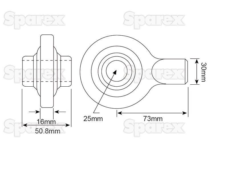 Top Link Weld On Ball End (Cat. 2)