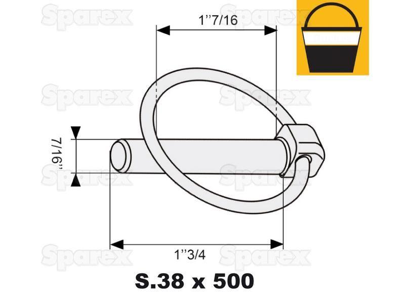 Round Linch Pin, Pin Ø8mm x 44.5mm (500 pcs. Large Bucket)