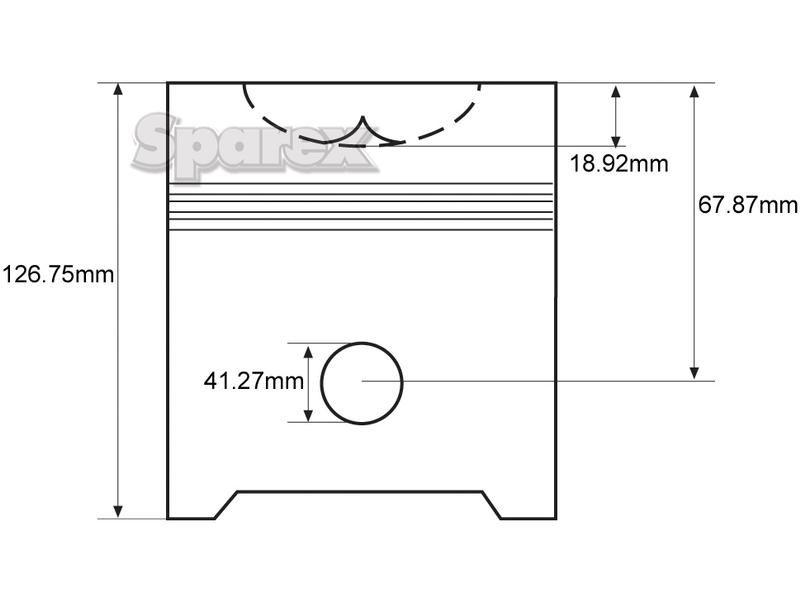Piston (Standard) for Ford New Holland 755 (Backhoe)