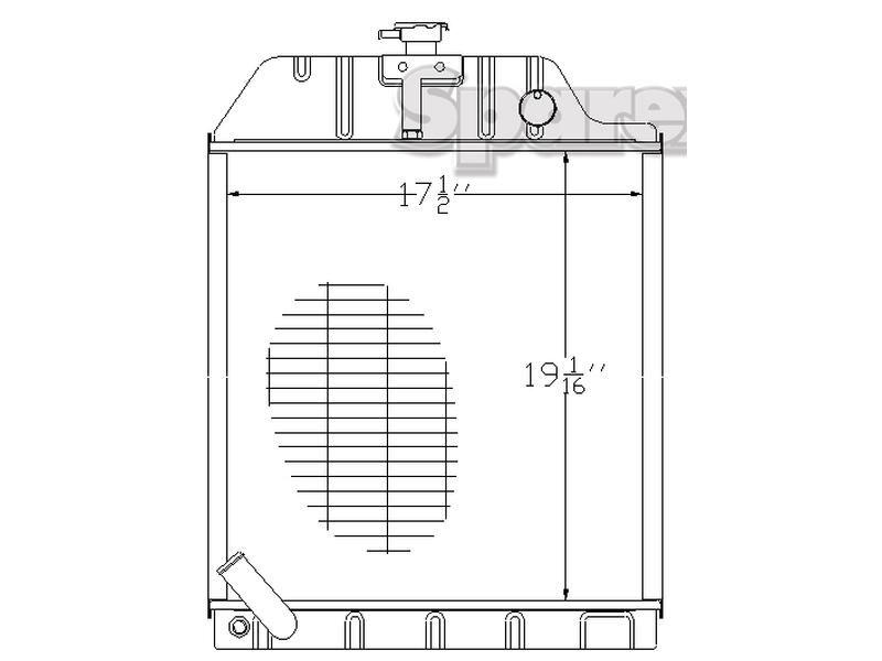 Radiator for Massey Ferguson 372 (300 Series)