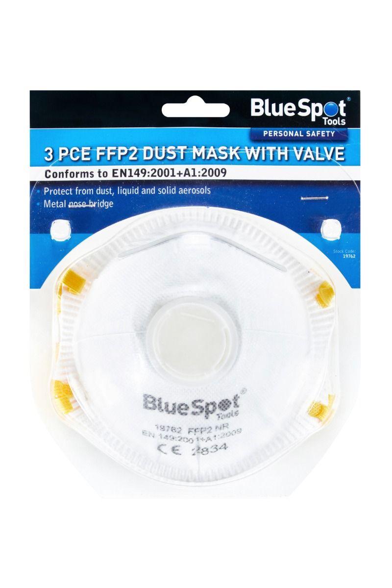 Blue Spot Tools 3 PCE FFP2 Dust Mask With Valve