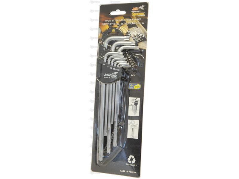 (9 pcs.) Extra Long Torx Key Wrench Set
