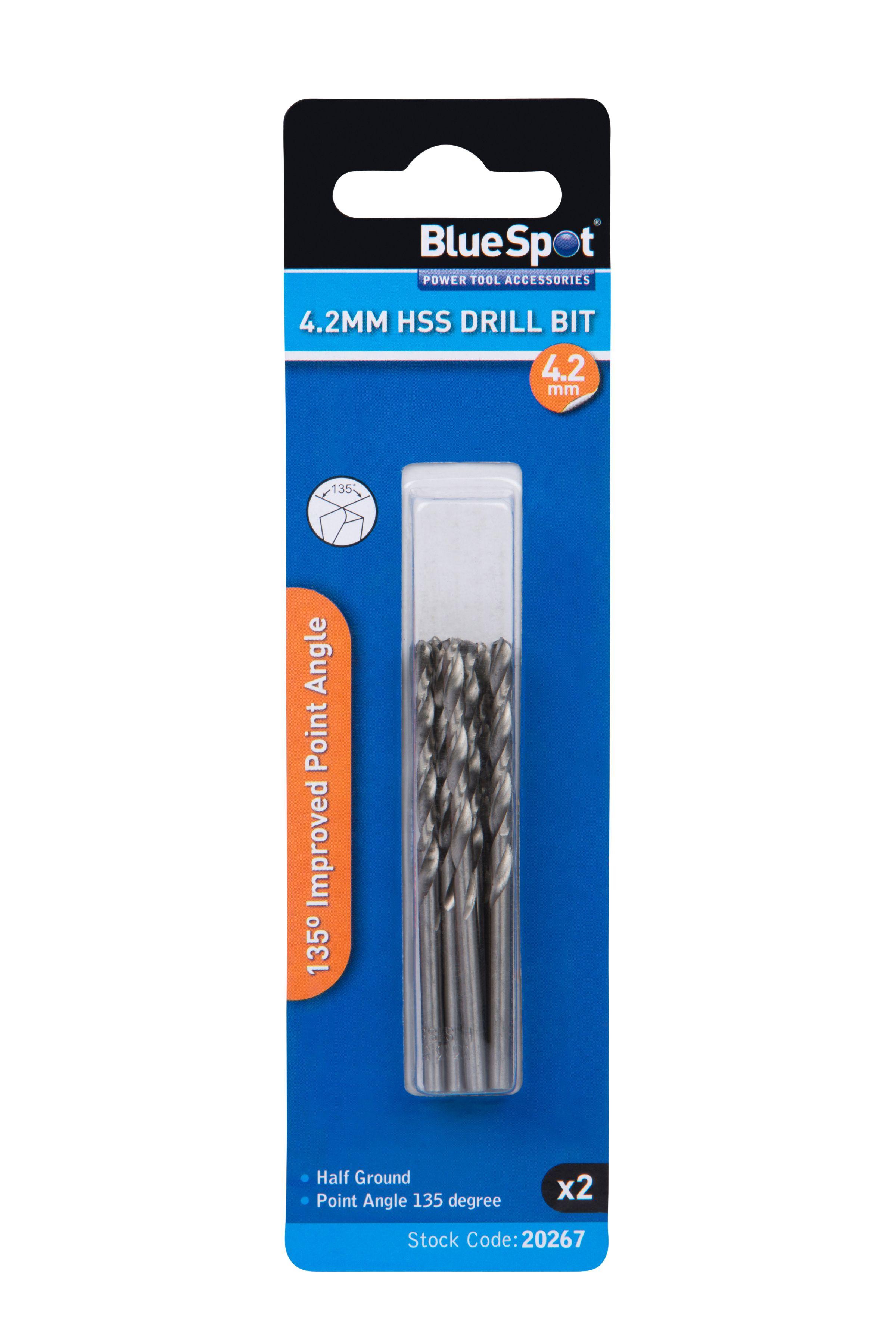 Blue Spot Tools 10 PCE Cobalt Fully Ground 4mm Drills