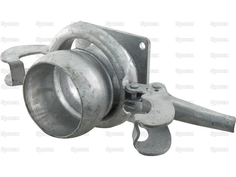 Coupling with Square Flange Short - Male 5'' (133mm) x (125mm) (Galvanised)
