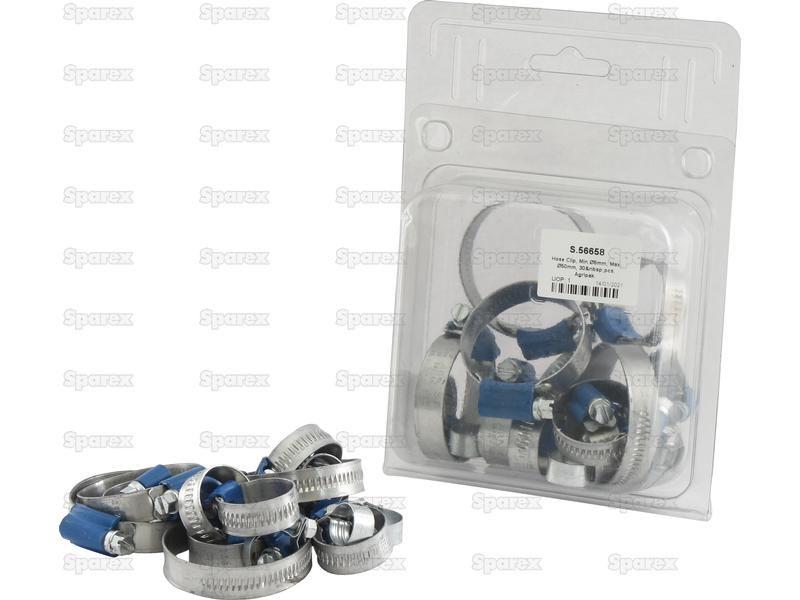 Hose Clip, Min Ø6mm, Max. Ø50mm, 30 pcs. Agripak.