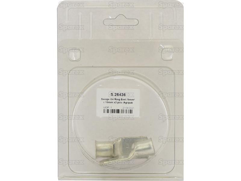 Swage On Ring Terminal 70mm°² x Ø12mm, Agripak (2 pcs.)