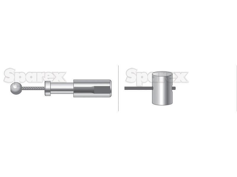 Engine Stop Cable - Length: 1118mm, Outer cable length: 1044mm. for Case IH