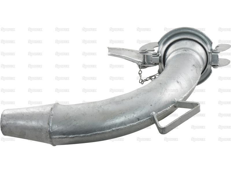 Male Coupling with 90° Galvanised Bend & Spreader Cone 4" Galvanised B | Bauer