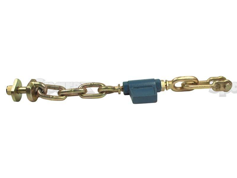 Stabiliser Chain - D Shackle Ã˜16mm - Thread Ã˜19mm - Min. Length:594mm - 3/4 UNC for Ford New Holland 7710 (10 Series)