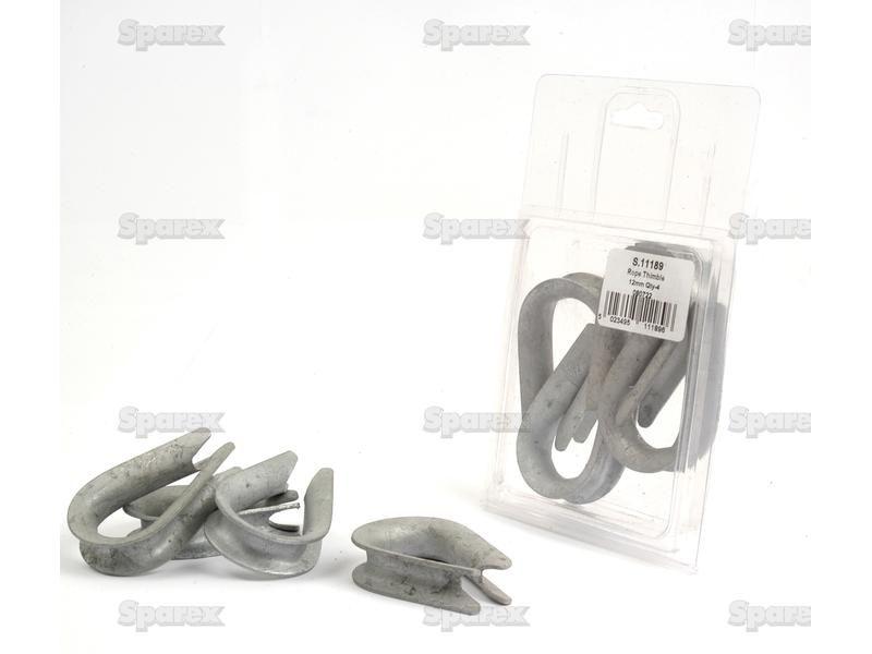 Wire Rope Thimble, Wire Ø12mm x 76mm (4 pcs. Agripak)