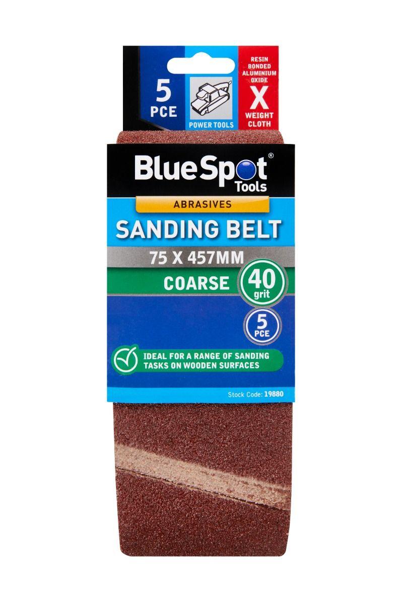 Blue Spot Tools 75 x 457mm Sanding Belt 40 Grit