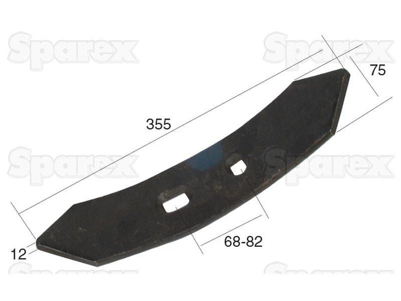 Reversible point 355x75x12mm Hole centres 68/70mm for Brown & Kilworth