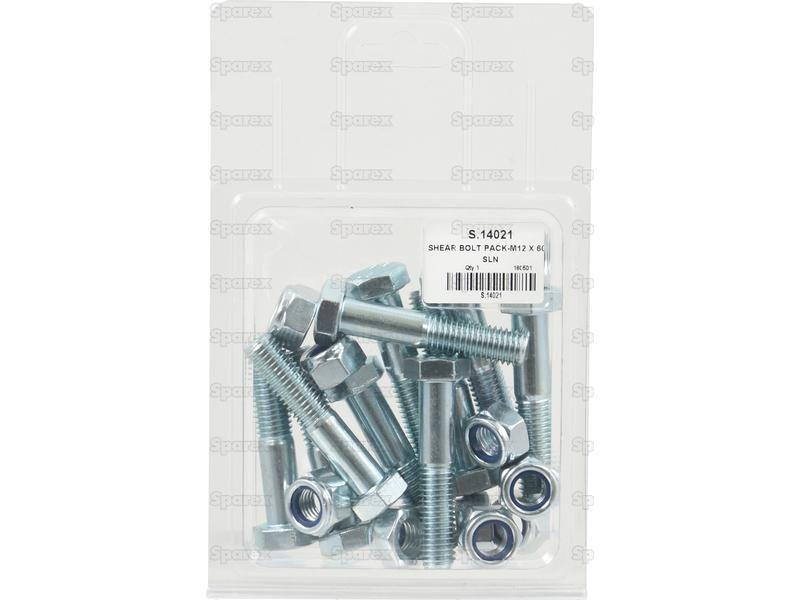 SHEAR BOLT PACK-M12 X 60 + SLN