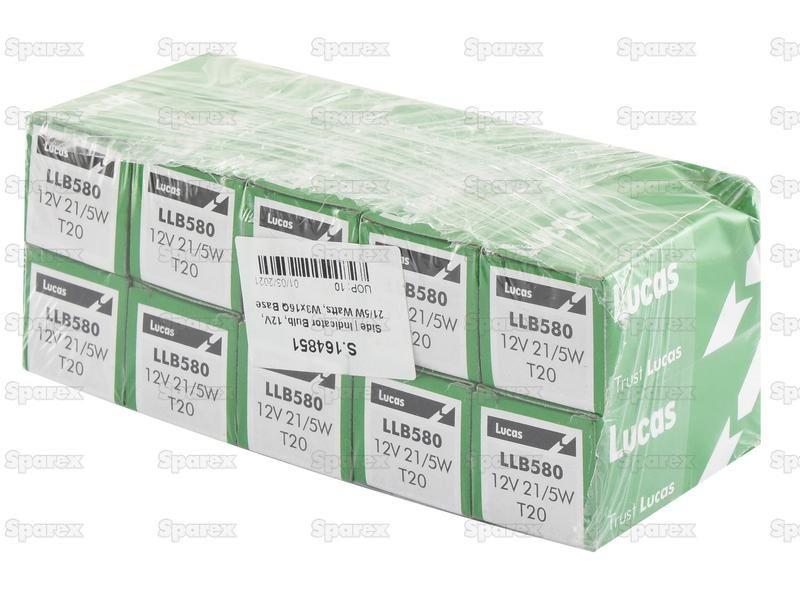 Halogen Side | Indicator Bulb, 12V, 21/5W, W3x16Q Base Lucas (LLB580)