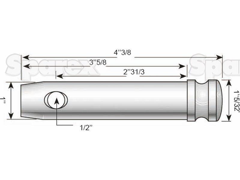 Top link pin 25x75mm Cat. 2 Lely, Zetor