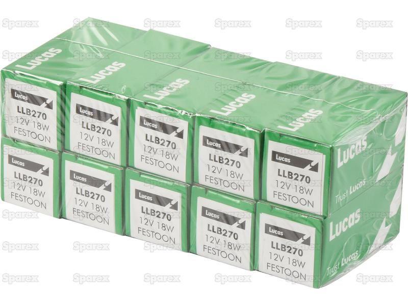 Halogen Side | Indicator Bulb, 12V, 18W, SV8.5 Base Lucas (270, LLB270)
