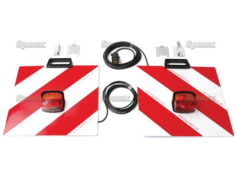 Halogen Warning Panel with Light 12V, RH & LH