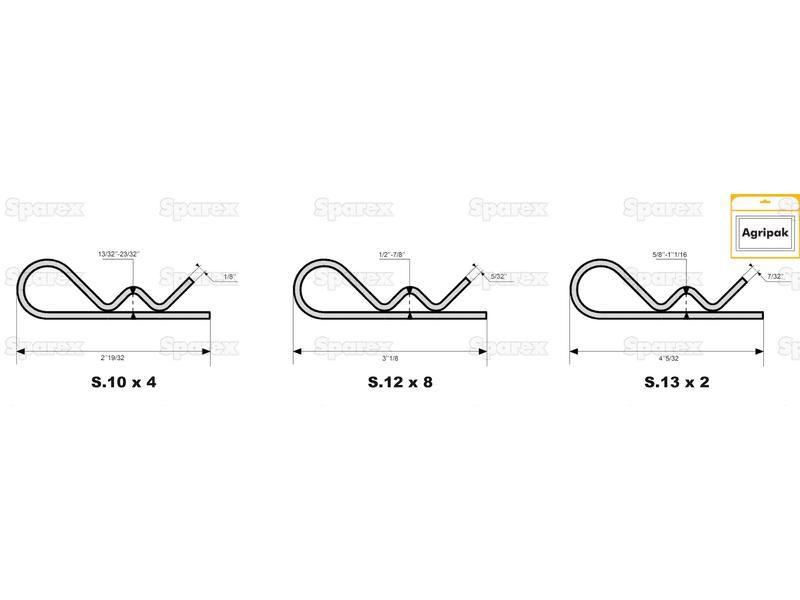 Grip Clip - Single Wound, Clip Ø3-5mm x 66-105mm