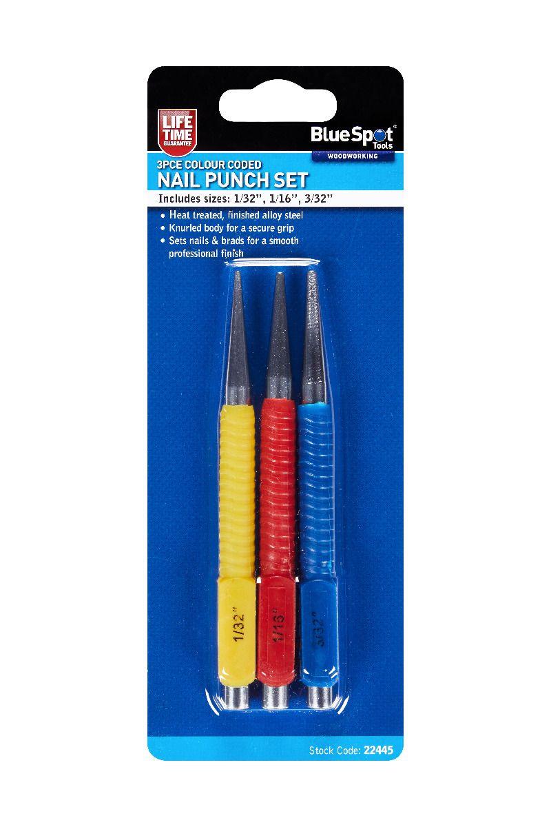 Blue Spot Tools 3 PCE Nail Punch Set